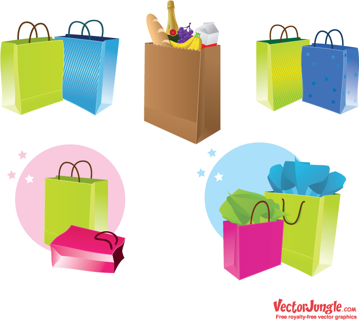shopping bag clipart vector - photo #11