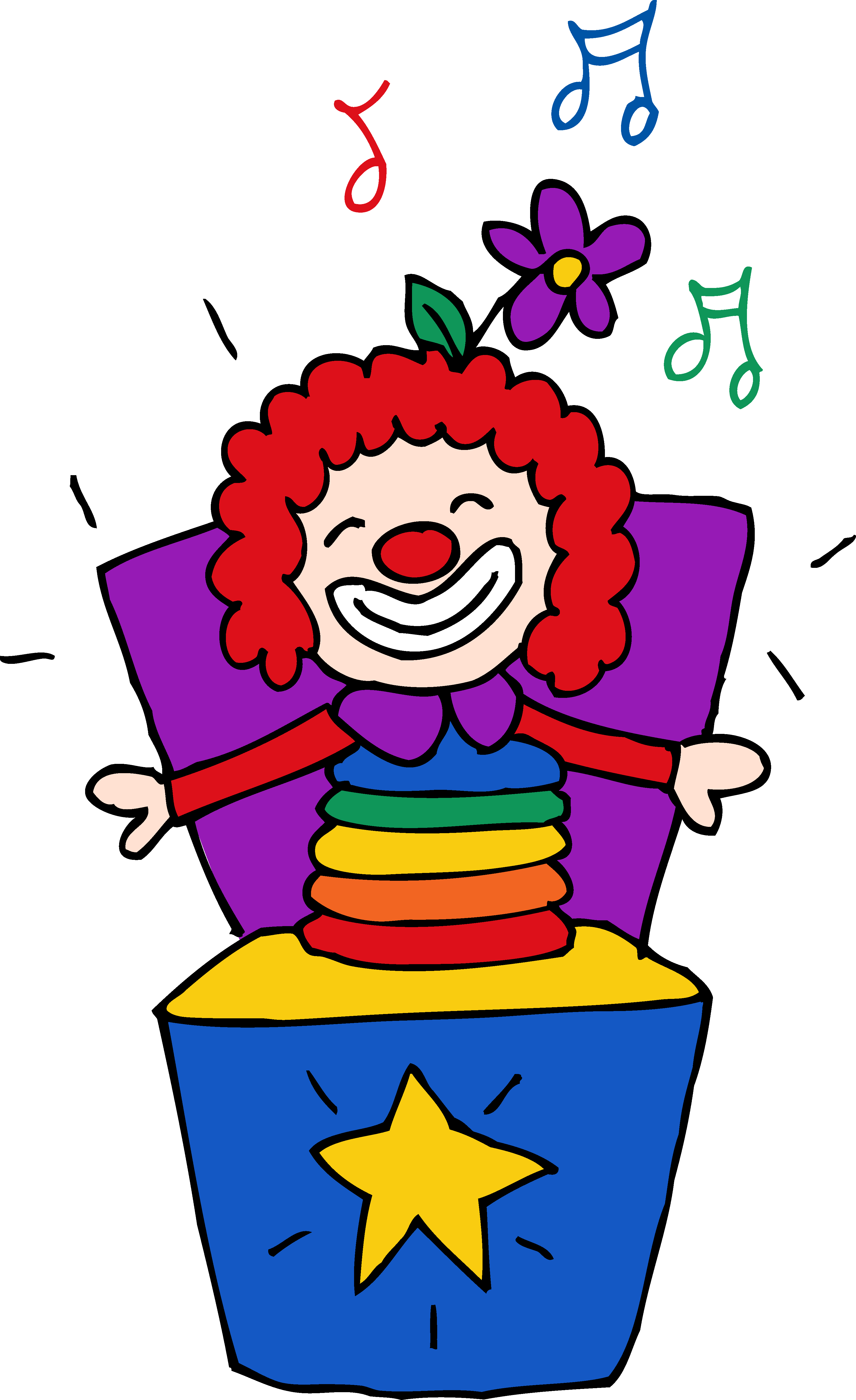 Colorful Jack in the Box Clipart - Free Clip Art