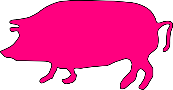 Pink Pig clip art - vector clip art online, royalty free  public 