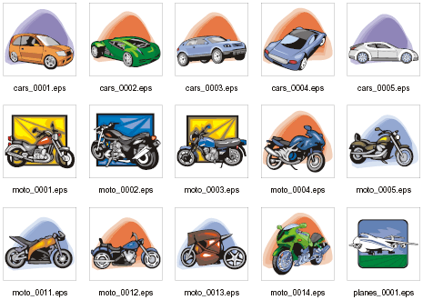 Transportation EPS Clipart Collection