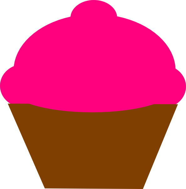 Pix For  Pink And Black Cupcake Clipart