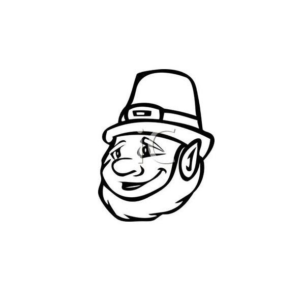black and white leprechaun - Clip Art Library