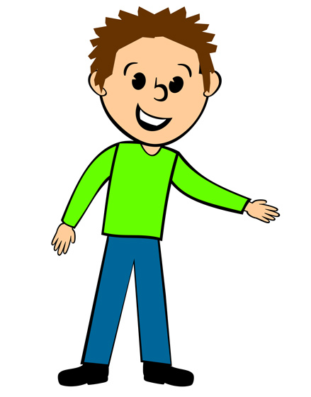 Sales Guy in Bright Green Shirt - Free Clip Art