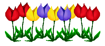 Tulips - Tulip Clip Art - A Row of Tulips - Tulip Images - ClipArt 