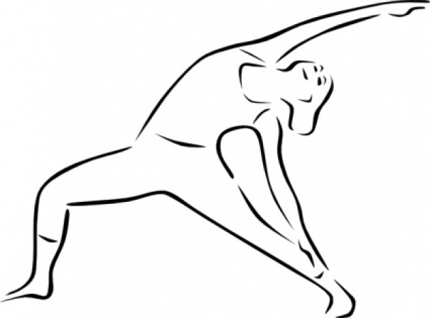 Yoga position sketch Vector | Free Download