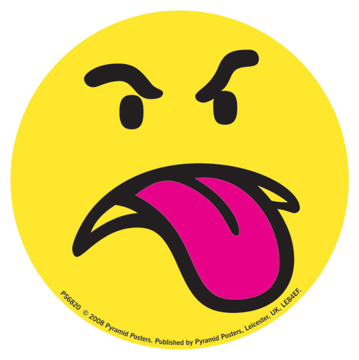 SMILEY - face raspberry - sticker