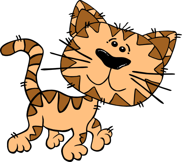 Cartoon Cat Walking clip art - vector clip art online, royalty 