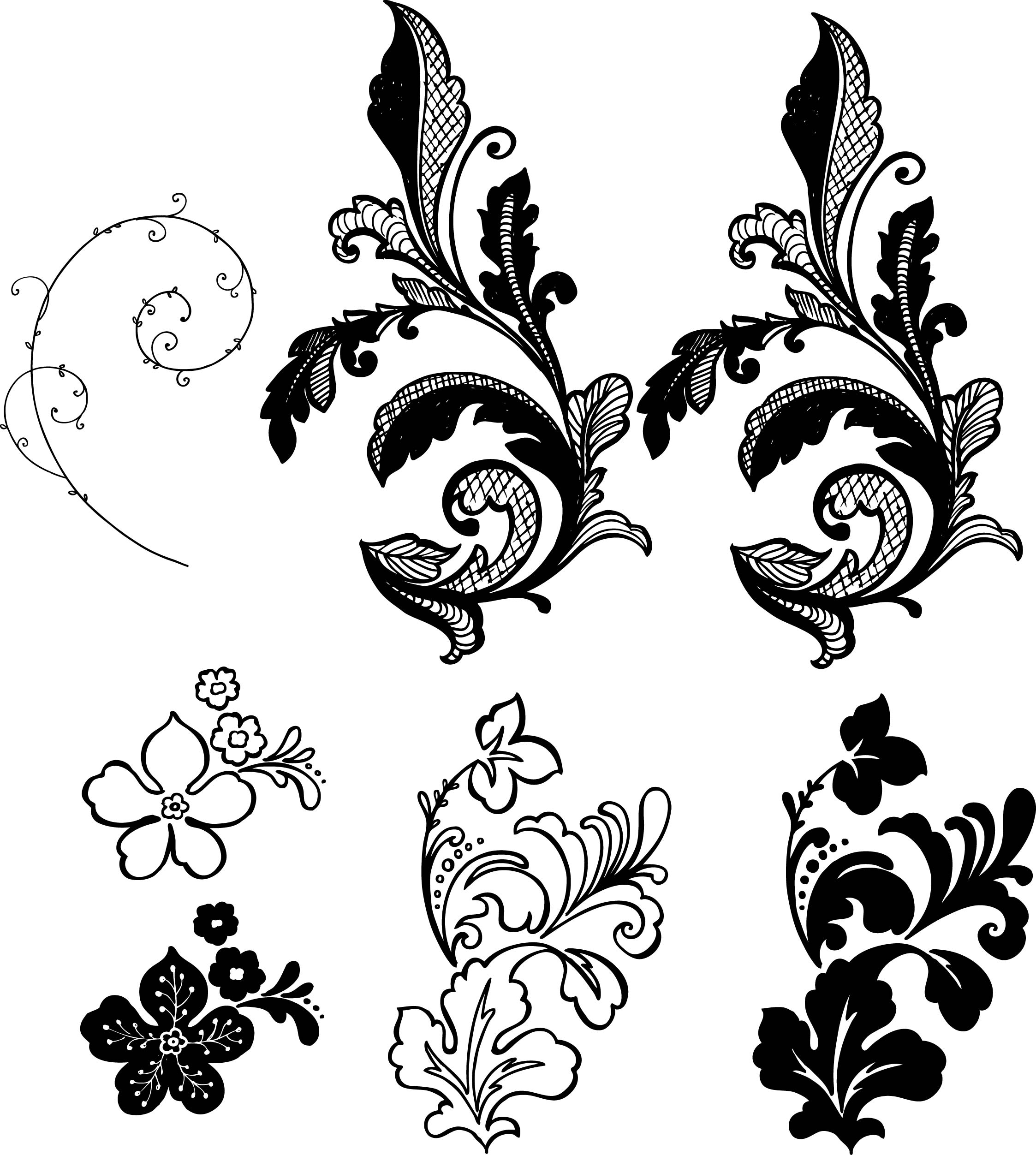 Flower background pattern vector side Free Vector 
