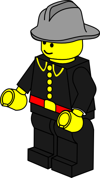 Lego Town Fireman clip art - vector clip art online, royalty free 