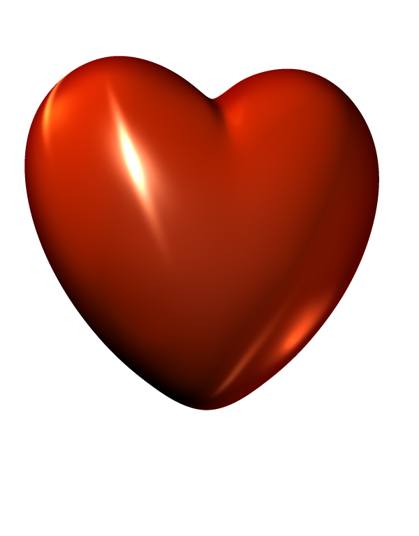 3D Red Heart Clipart
