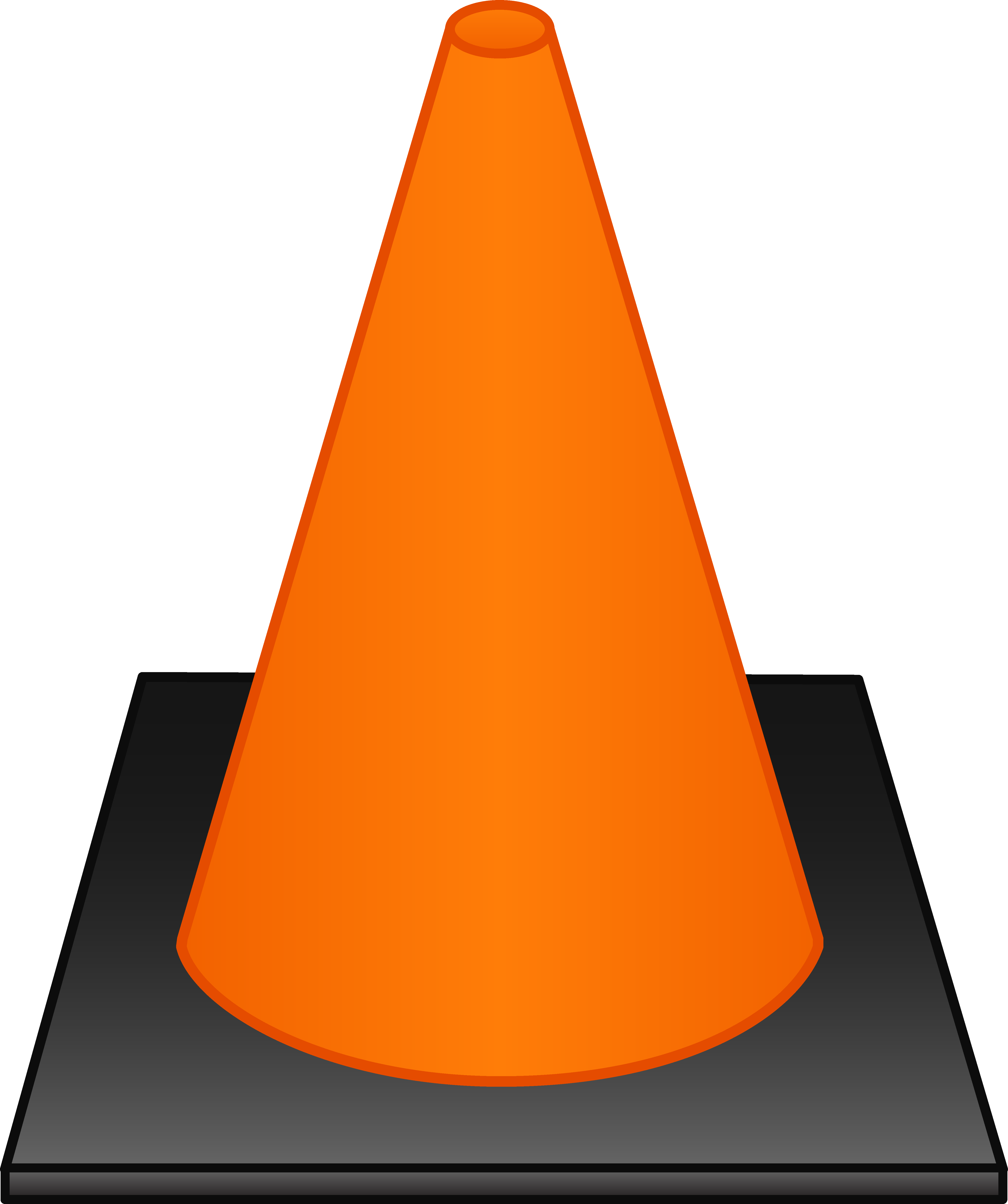 Orange Traffic Cone - Free Clip Art