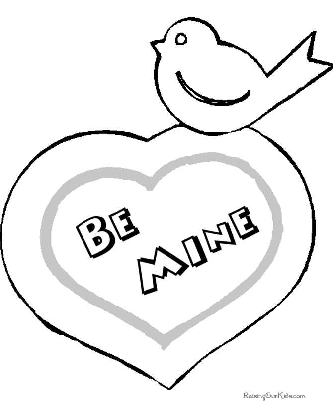 Free Valentine hearts coloring page - 018