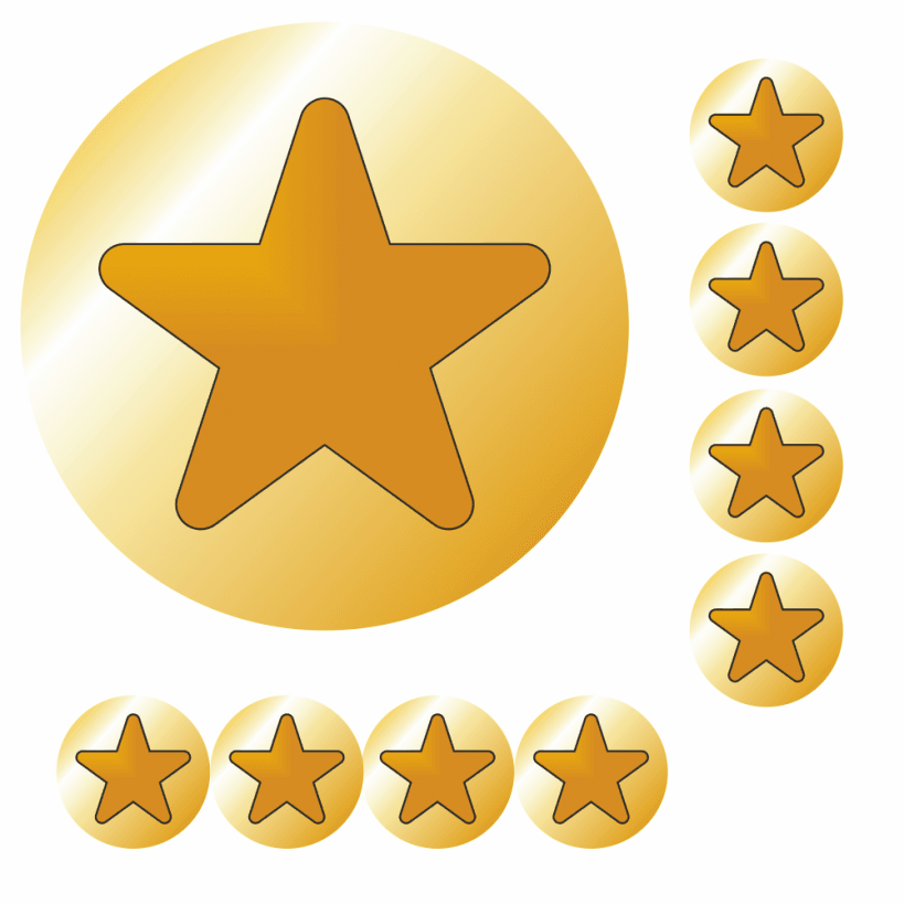 Gold Star Easy Peel Stickers | For Teachers