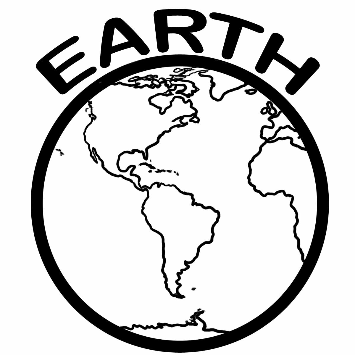 Free Earth Cartoon Black And White, Download Free Earth Cartoon Black And  White png images, Free ClipArts on Clipart Library