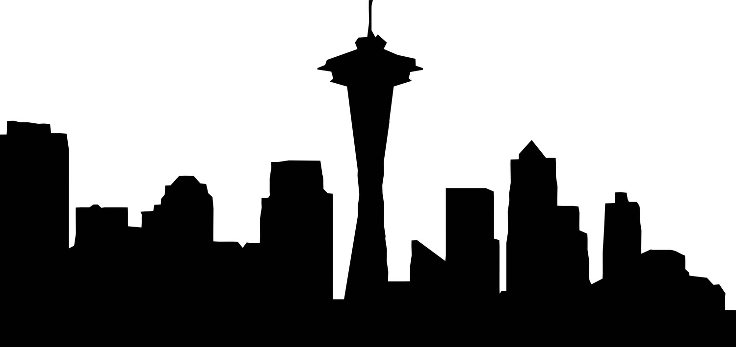 Seattle Skyline Silhouette - Clipart library