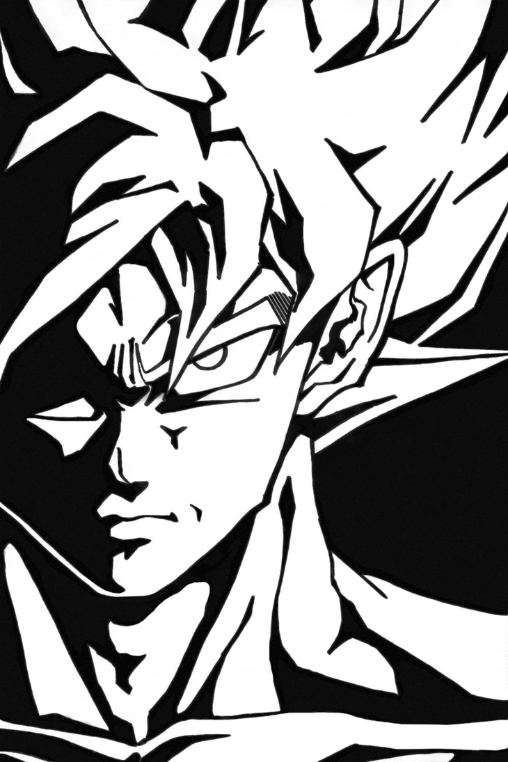 Dragon Ball Z Black And White Drawings Cleanlinearttutorial 34279 Hot Sex Picture 6677