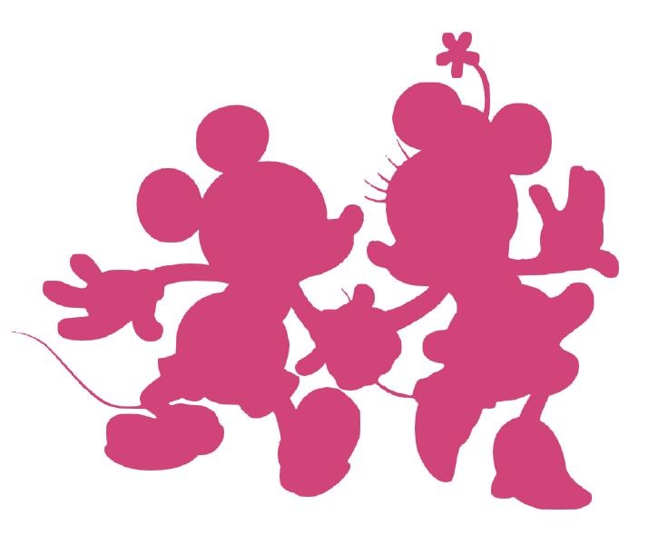 Mickey and Minnie Silhouette Decal