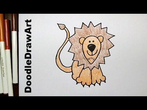 Drawing: How To Draw Cartoon Lion Step by Step - Easy - YouTube