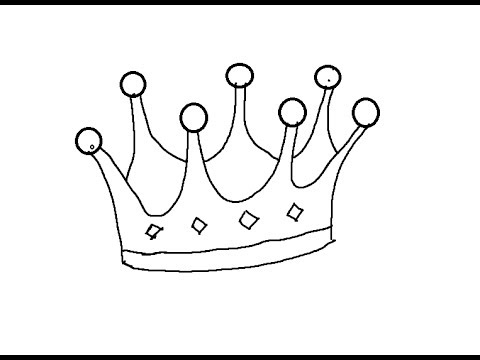 Easy Kids Drawing Lessons : How To Draw Cartoon Crown - YouTube