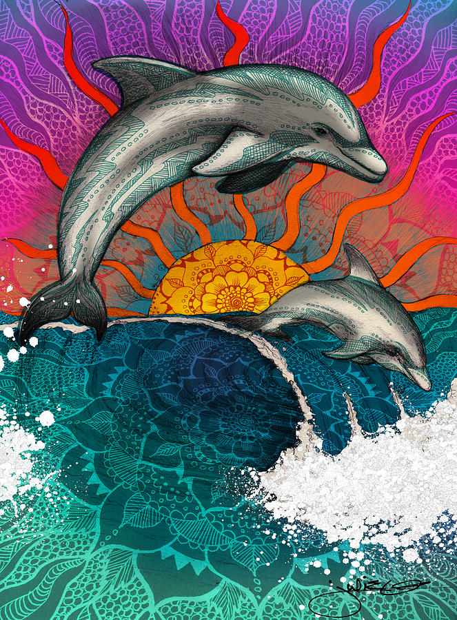 Featured image of post Sunset Dolphin Drawing Easy - Easy drawing ideas colored pencil.