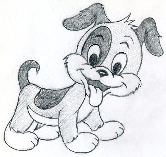 Drawings+of+Cartoon+Animals | Draw Cartoon Puppy. Very cute 