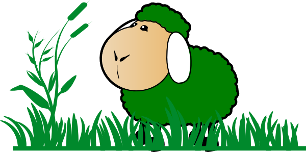 Green Sheep With Grass Clip Art at Clipart library - vector clip art 