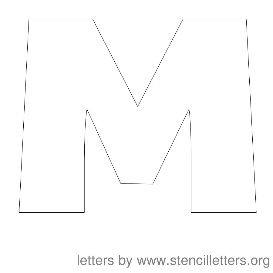 Free Letter M Outline, Download Free Letter M Outline png images, Free