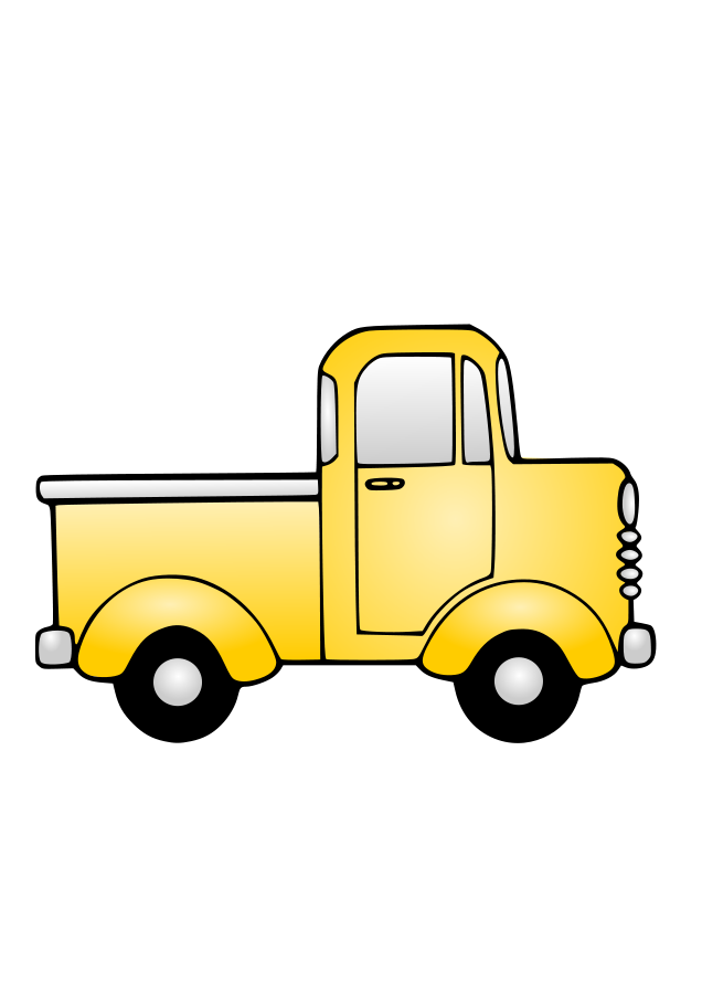 Yellow Old Truck SVG Vector file, vector clip art svg file 