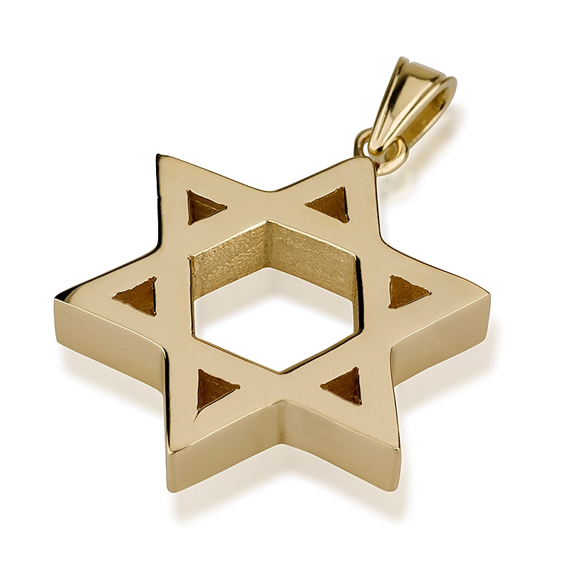 Gold Star of David Pendants, Star of David Jewelry | Judaica Web Store