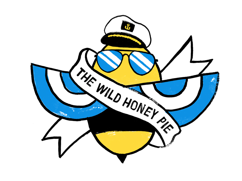 Dribbble - On The Boat - The Wild Honey Pie logo by Brandt Imhoff