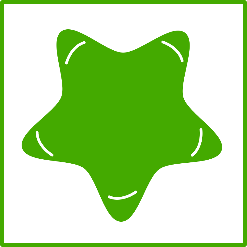Clipart - eco green star icon