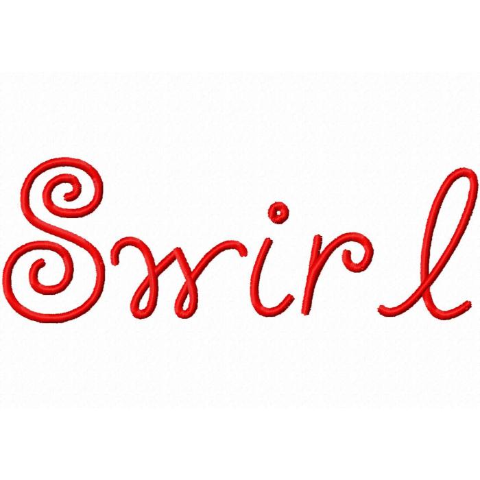Swirl type2 Embroidery Font Designs
