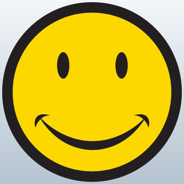 Smiley Face Symbol 3D Model Made with 123D Clip Art