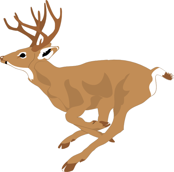Deer Running Fast Clip Art at Clipart library - vector clip art online 