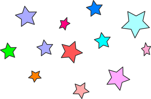 Colorful Shooting Stars Clipart | Clipart library - Free Clipart Images