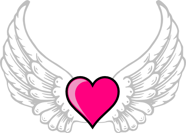 Love Heart With Wings Drawing - Clipart library
