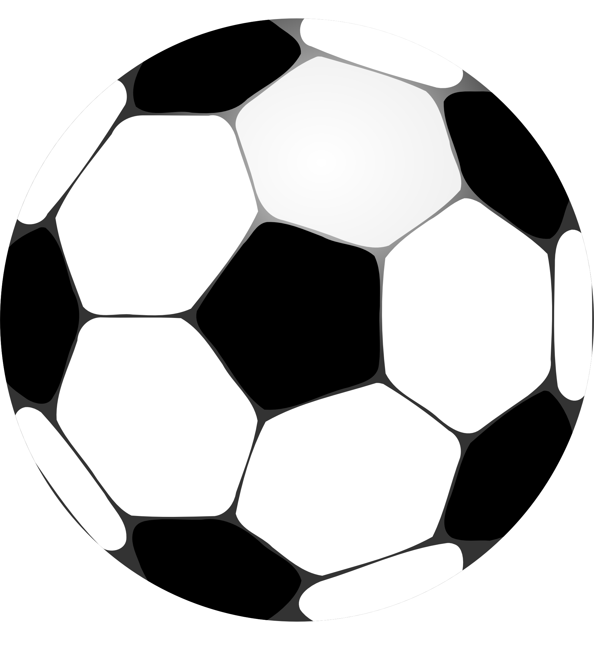 Clip Art: football futbolo soccer ball black  - Clipart library 