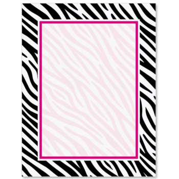 Zebra Print PaperFrames Border Papers | PaperDirect
