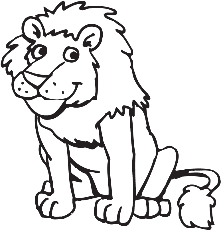 colouring images of lion - Clip Art Library