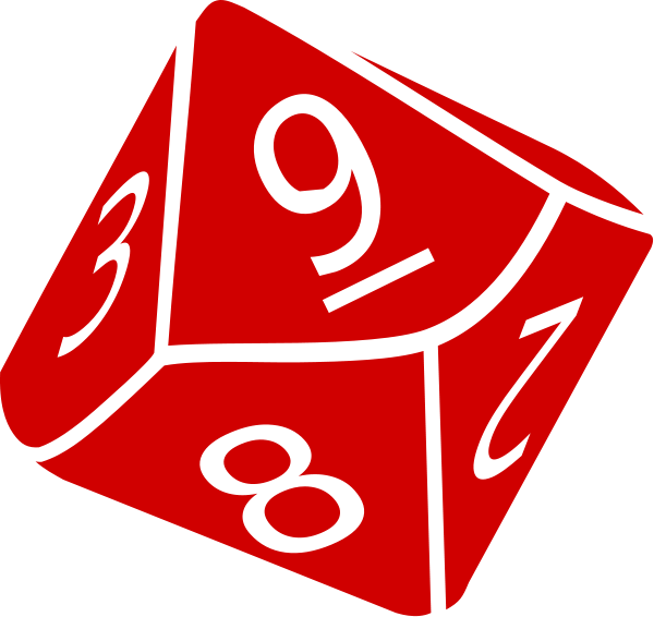 Ten Sided Dice Clipart, vector clip art online, royalty free 