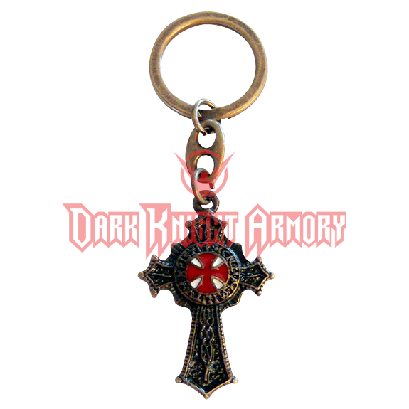 Knights Templar Cross Key Chain - Antique Brass Finish - MCI-5312 