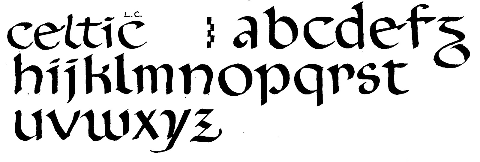 Pix For  Celtic Calligraphy Alphabet