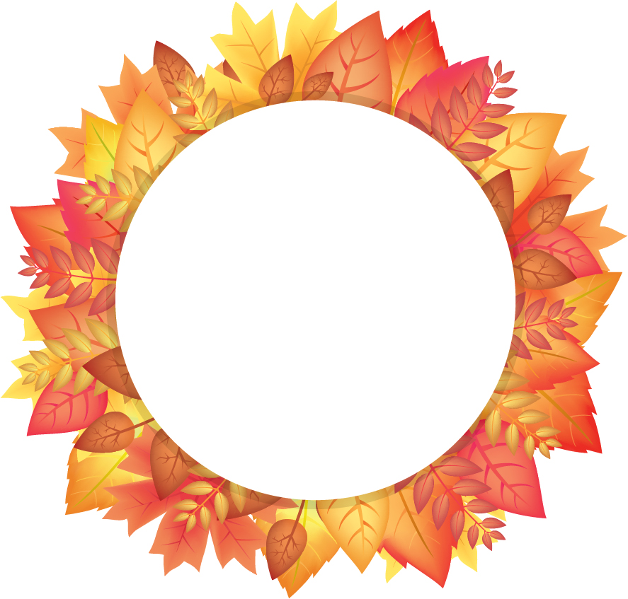 Free Fall Leaves Wreath Vector Download - Vector Gems - Free high 