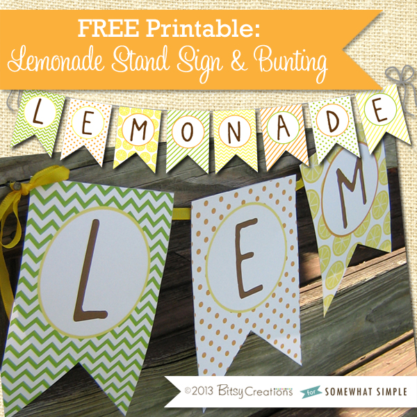 Lemonade Banner Free Printable