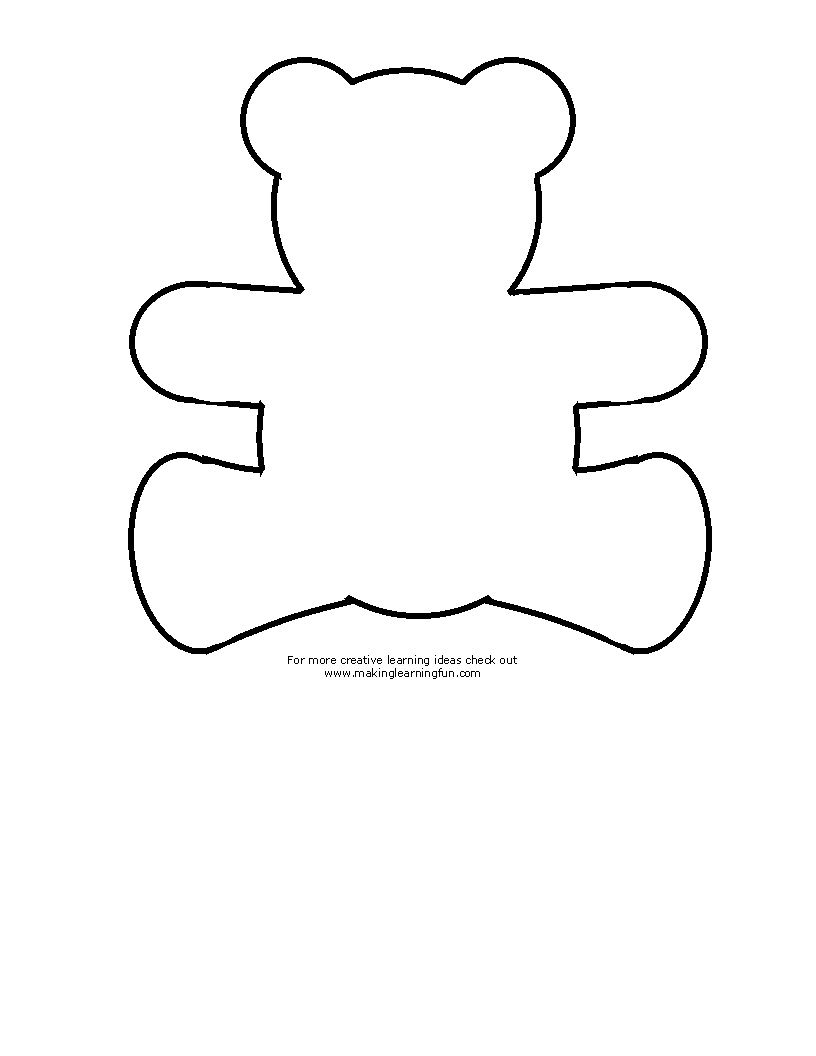 Teddy Bear Outline | Outlines | Clipart library