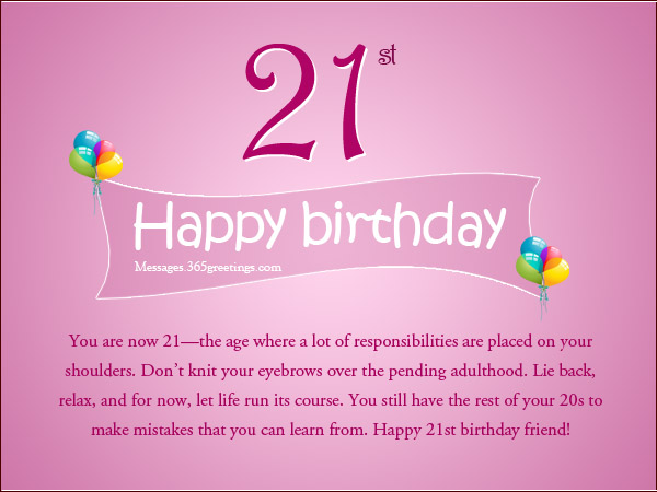 21st Birthday Wishes: 21st Birthday Messages and Greetings 
