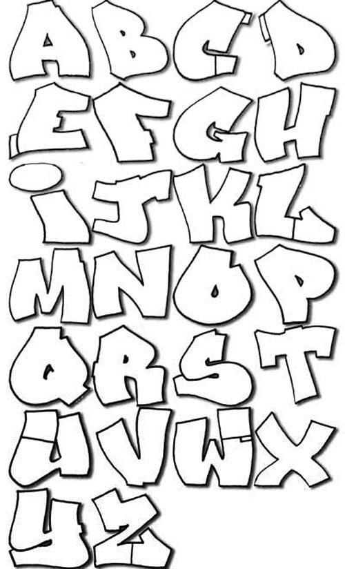 Bubble Graffiti Alphabet Clip Art Library