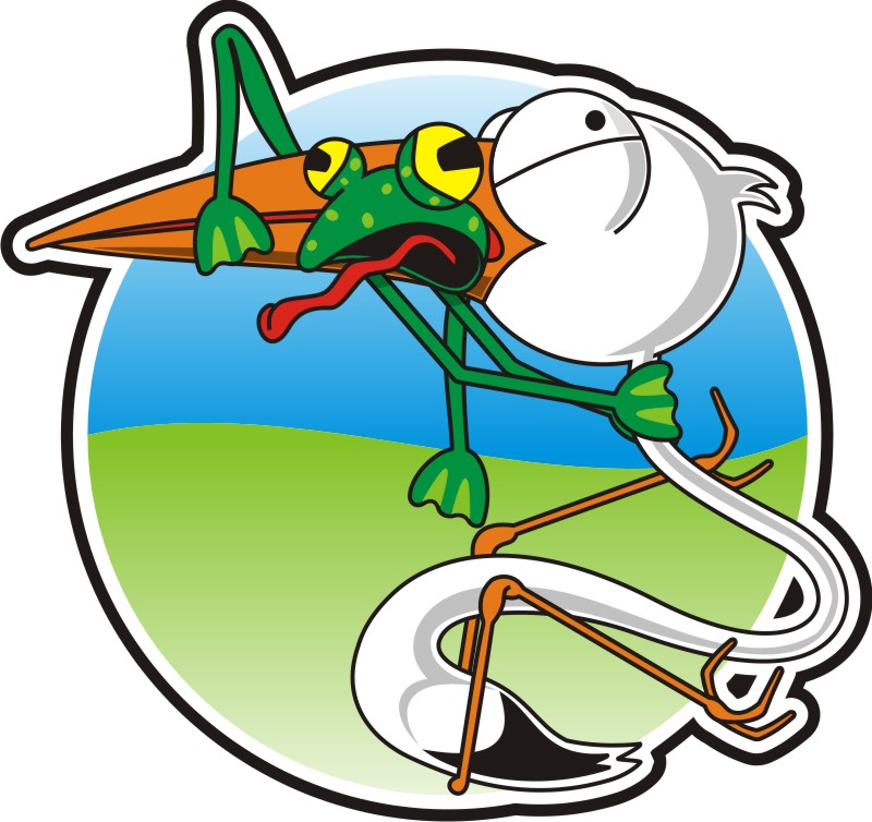 Stork with frog cartoon - CorelDRAW Community