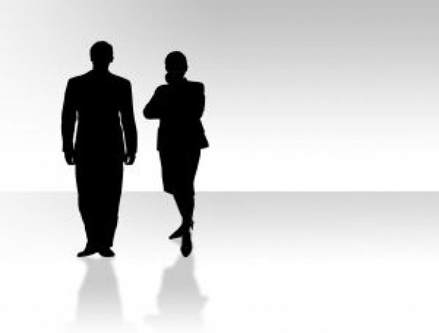 Business man and woman silhouette Photo | Free Download