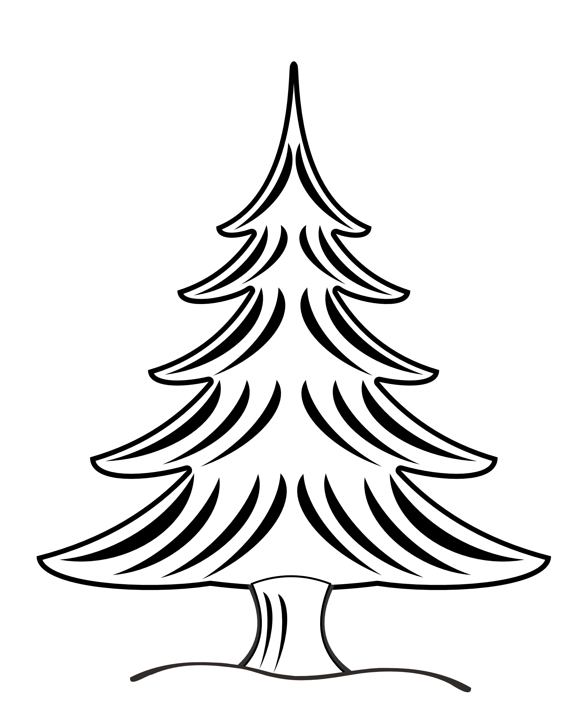 christmas tree clip art black | HD Wallpaper and Download Free 